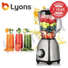 LYONS 1.5L 2 In 1 Motor Stainless Steel Blender FY-B906 Quality With Grinder Juicer White【HOT】