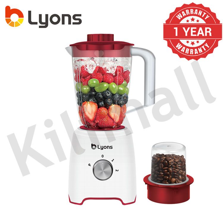 LYONS 1.6L 2 In 1 Motor Stainless Steel Blender YT-138/TY-121 Quality With Grinder Juicer White【HOT】