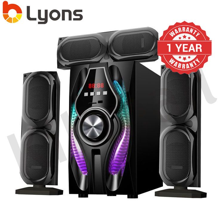 LYONS LYS3601 3.1CH Speaker System woofer Subwoofer  Multimedia  18000W PMPO Black 40W+15W×3【Hot！】