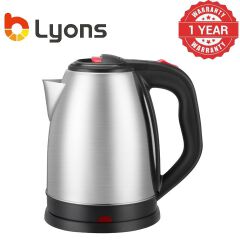 LYONS 1.8L/2.2L Cordless Stainless Steel Electric Kettle FK-0324/FK-0301/FK-0325/FK-0323 Silver - 1.8L