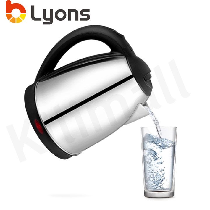LYONS 1.8L/2.2L Cordless Stainless Steel Electric Kettle FK-0324/FK-0301/FK-0325/FK-0323 Silver - 1.8L