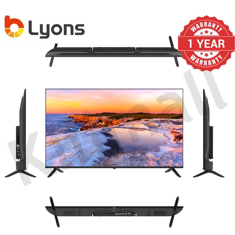 LYONS 43 Inch  Blutooth Frameless Smart TV HD with Netflix TV YouTube  Android  Energy Saving LST4305W Wide Visual Angle Television Tv leg/stands Television Smart TVS 1G+8G