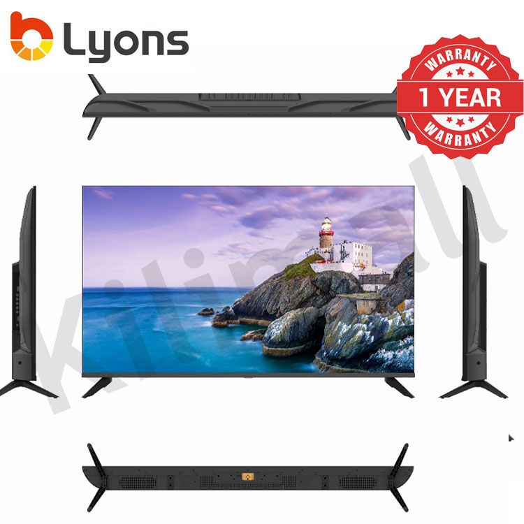 LYONS 50 Inch 4K Blutooth Frameless Smart TV HD with Netflix TV YouTube  Android  Energy Saving LST5004W Wide Visual Angle Television Tv leg/stands Television Smart TVS 1G+8G