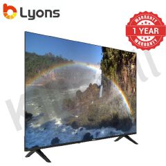 LYONS 55 Inch 4K Blutooth Frameless Smart TV HD with Netflix TV YouTube  Android  Energy Saving LST5504W Wide Visual Angle Television Tv leg/stands Television Smart TVS 1G+8G