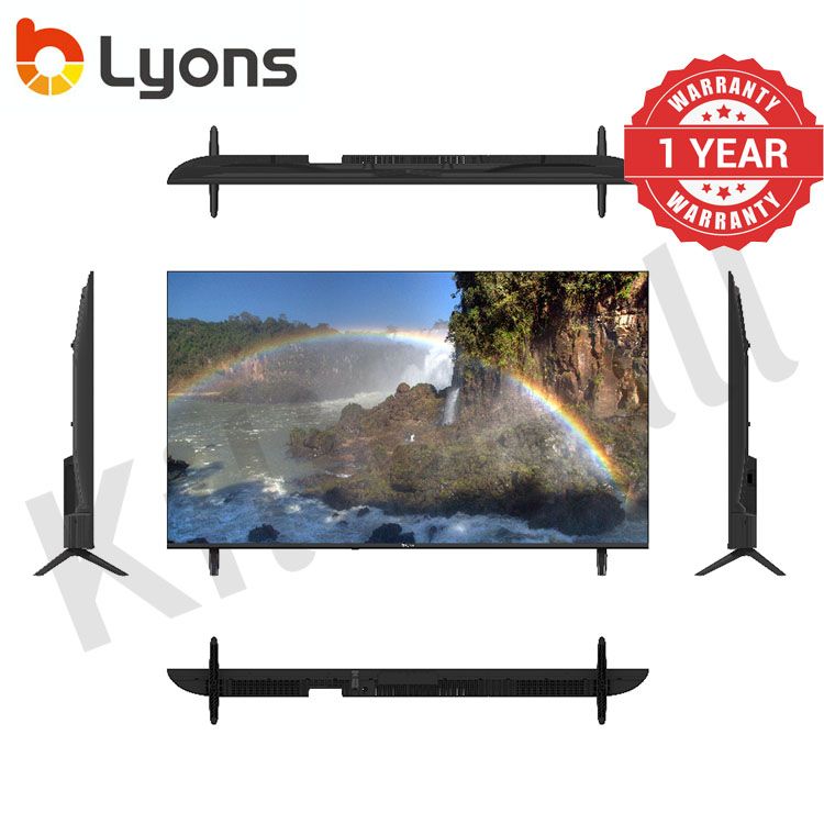 LYONS 55 Inch 4K Blutooth Frameless Smart TV HD with Netflix TV YouTube  Android  Energy Saving LST5503W Wide Visual Angle Television Tv leg/stands Television Smart TVS 1G+8G