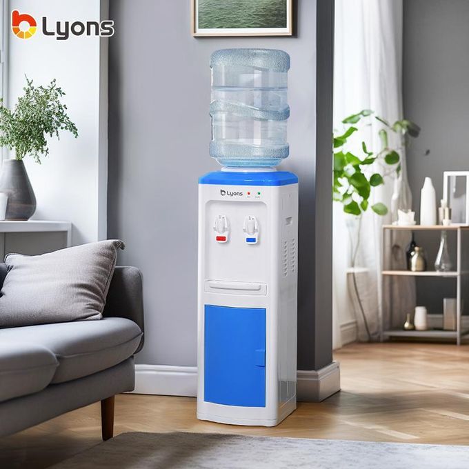 【Limited Offer！】LYONS AFK-108 Household Appliance Hot and normal standing Water Dispenser with Storage Cabinet 2 Faucets Kitchen Appliance big size【HOT！】