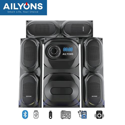 ALYONS ELP3603K 3.1CH Speaker System woofer Subwoofer  Multimedia  18000W PMPO Black 60W+15W×3【Hot！】