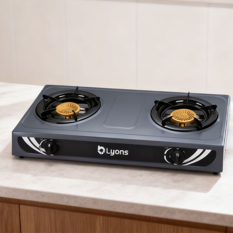 LYONS GK-011/GK-012  Gas Cooker Double Burner Gas stove Super Infrared Heater Desktop Gas Stove gas cookers Stainless Steel Double Stove[Black Friday Limited Offer!]