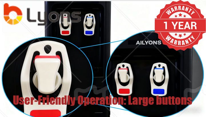 ALYONS AFK-110 Taps - Hot & Cold  standing Water Dispenser with Storage Cabine  ousehold Appliance 2 Faucets Kitchen Appliance big size
