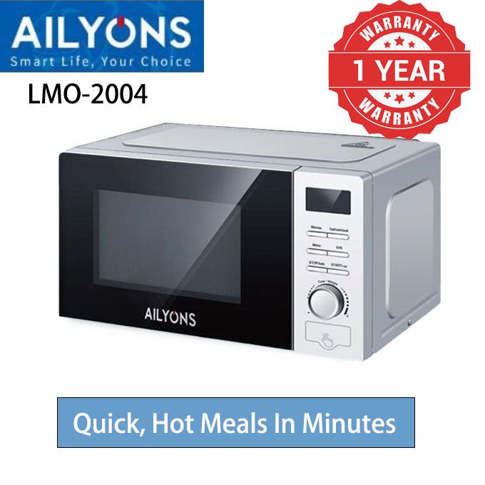 AILYONS LMO-2004 20L Electric Home Microwave Oven-MICR OWAVE OVEN- 1100W-Silver(1YR WRTY)