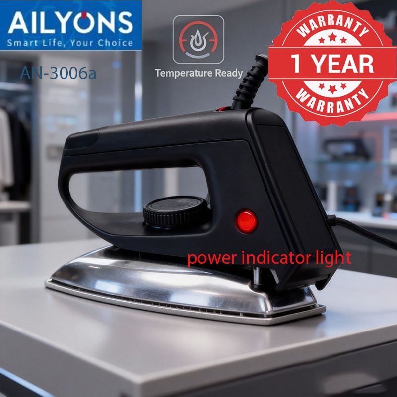 LYONS Deluxe Dry Iron Box - AN-3006a Stainless Steel Bottom Plate  Irons  Steamers【HOT!】