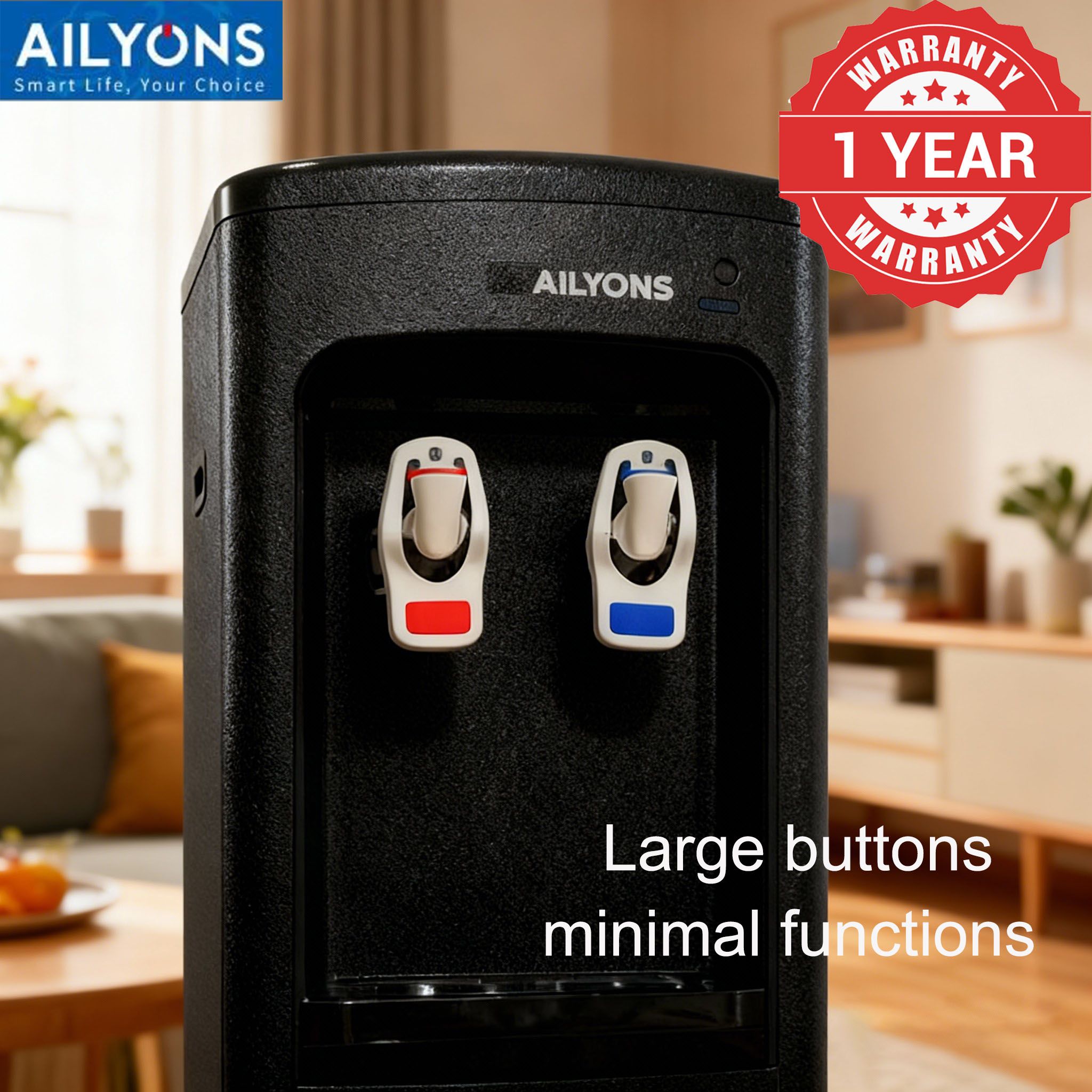 ALYONS AFK-110 Taps - Hot & Cold  standing Water Dispenser with Storage Cabine  ousehold Appliance 2 Faucets Kitchen Appliance big size