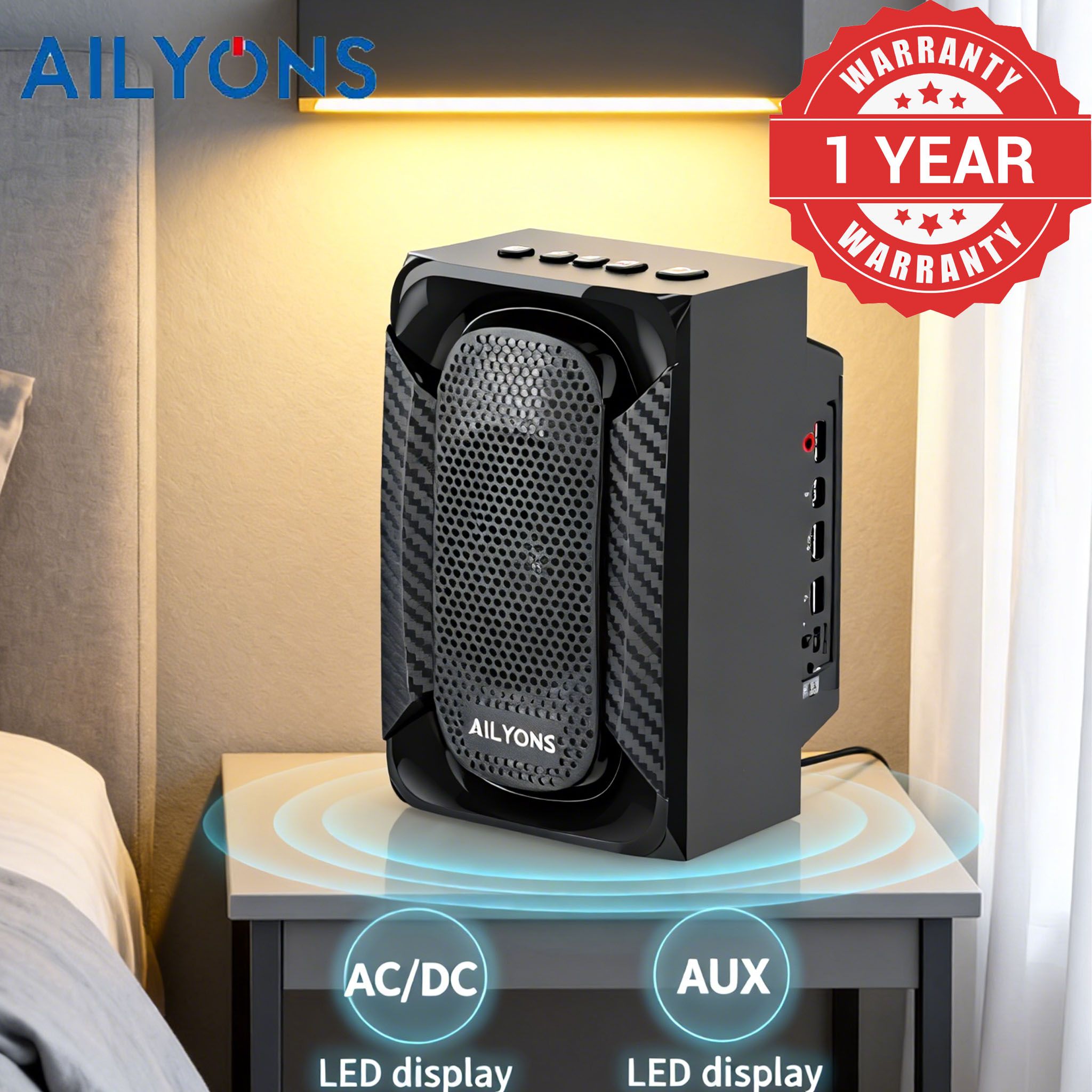 AILYONS/LYONS ECS2404/LYS2404 woofer speaker system Multimedia Speaker With Powerful Amplifier 18000 PMPO Output Power 25W+10W*2 Speaker System【HOT】