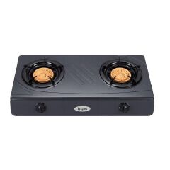 Lyons GK-013 Stainless Steel Two Burner Double Ring Flame Gas Cooker-Grey (1YR WRTY)
