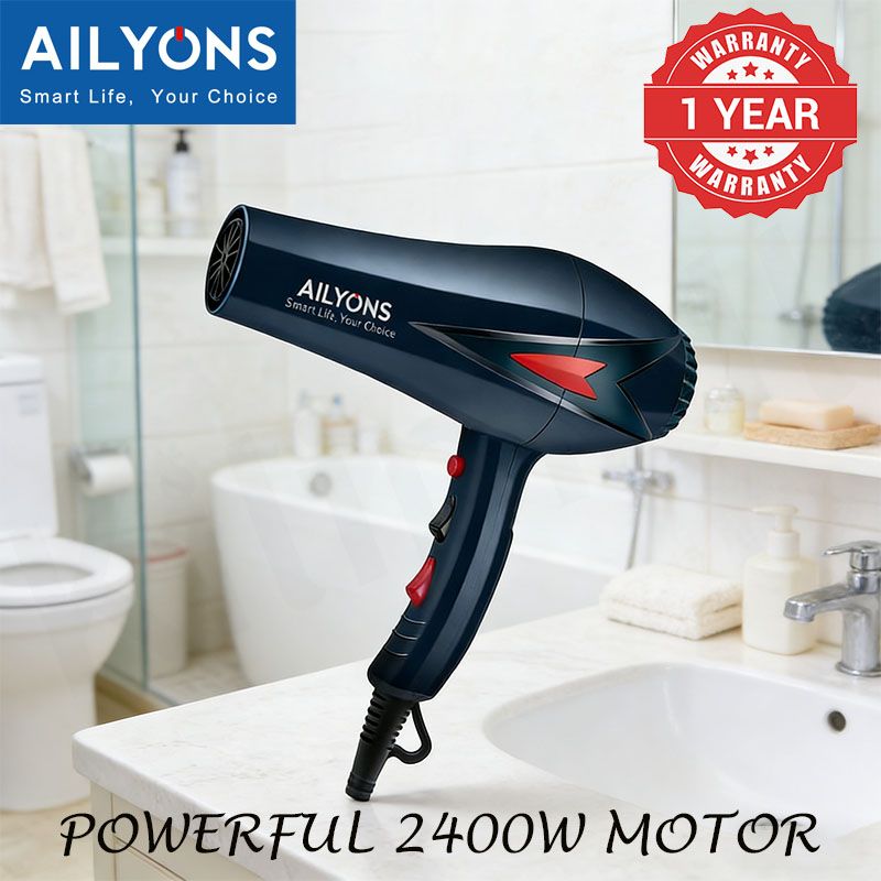 AILYONS U1 Professional Hair Blow Dry Hair Dryer With 4pcs Beauty Accessories - 2400W (1YR WRTY)