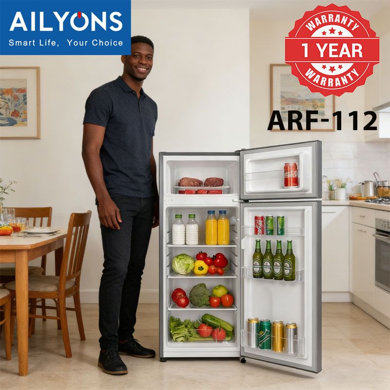 AILYONS 112L Double Door Fridge ARF-112 Refrigerator