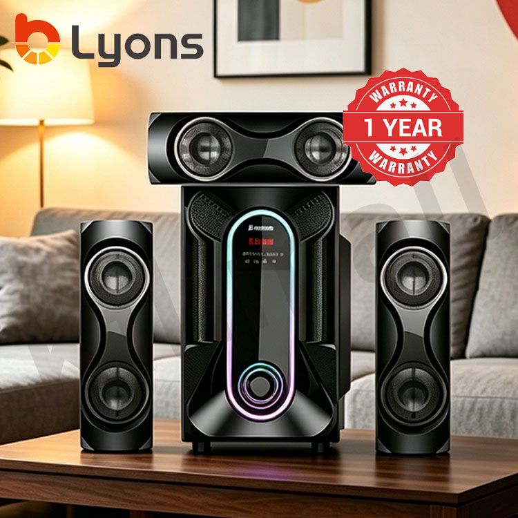 LYONS LYS3605 3.1CH Speaker System woofer Subwoofer  Multimedia  18000W PMPO Black 40W+10W×3【Hot！】