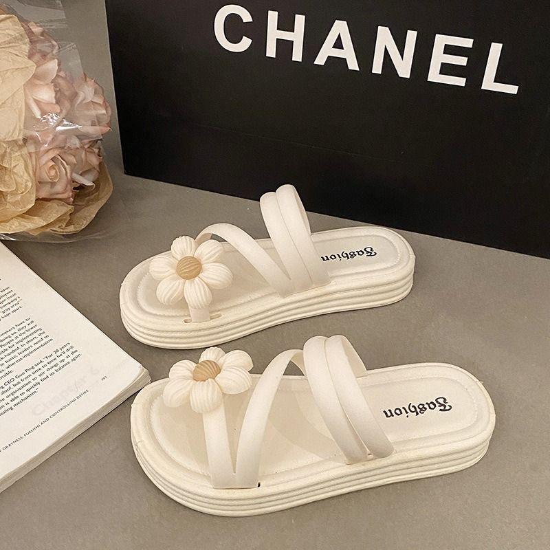 New Flower Sandals, Women's Platform Non-slip Slippers, Romantic Flower Beach Shoes, New Summer Fairy Style, Slippers, Roman Casual Shoes, Multi-scene Women's Shoes