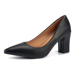 Women's shoes fashion single shoes women's block heel 2024 Autumn New Pointed-toe Work Shoes pumps slip-on Korean Version High heels simple women's high heels black heel white