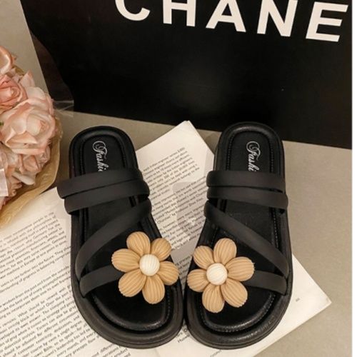 New Flower Sandals, Women's Platform Non-slip Slippers, Romantic Flower Beach Shoes, New Summer Fairy Style, Slippers, Roman Casual Shoes, Multi-scene Women's Shoes