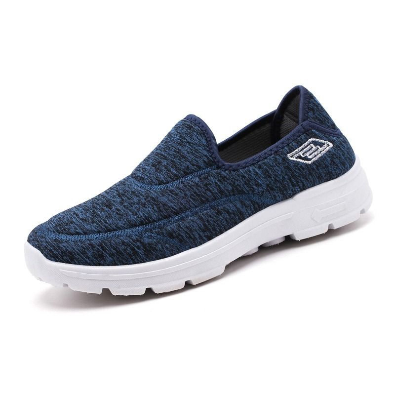 Spring cloth shoes soft sole large size platform soles breathable sneakers casual shoes men's cloth shoes men's casual shoes blue