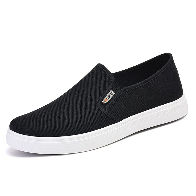 Slip-on slip-on canvas shoes, casual fashion Korean version of versatile men's cloth shoes, daily light and comfortable men's shoes