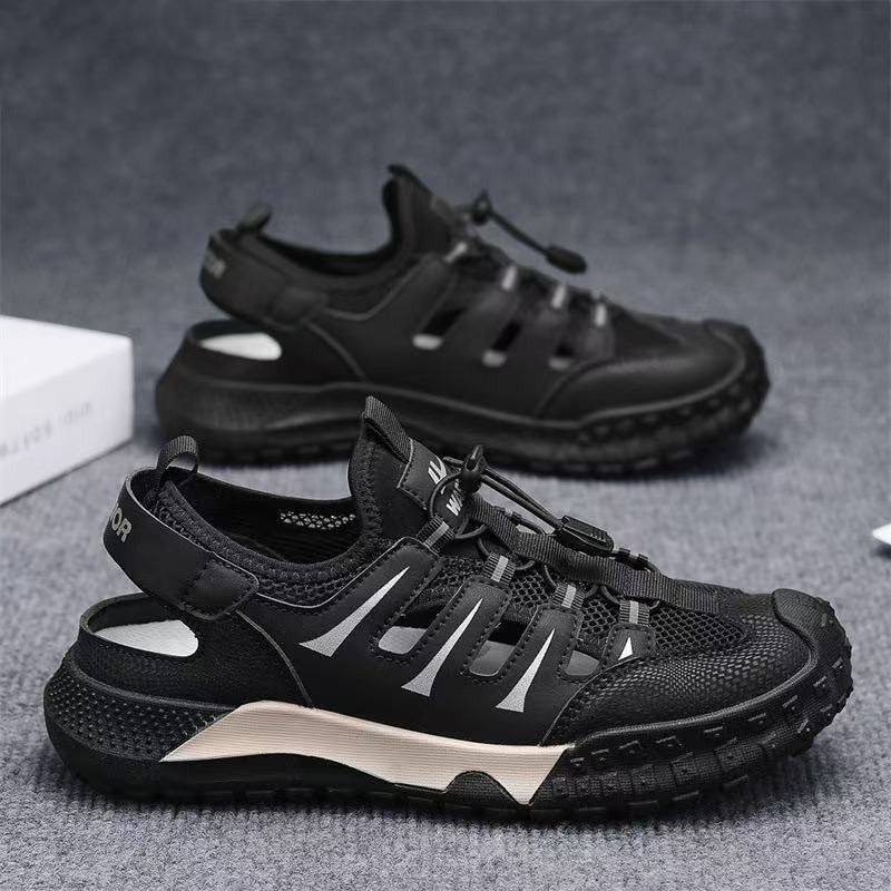 Anniversary Celebration Special-Priced Products Men shoes men open shoes New Outdoor Men's Sandals Breathable Men's Hole Casual Shoes Cool Slippers Hollow Anti-Slip and Wear-Resistant Creek Shoes