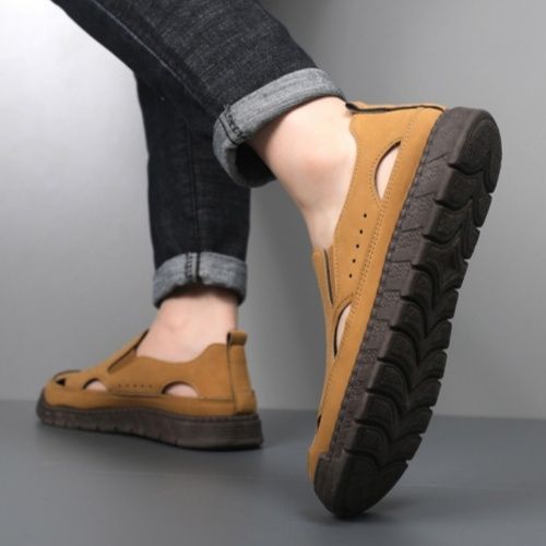 Anniversary Celebration Special-Pri Men shoes official shoes Men shoes men open shoes Summer men's sandals super light holey shoes flat slippers casual shoes sandals casual shoes men's single shoes