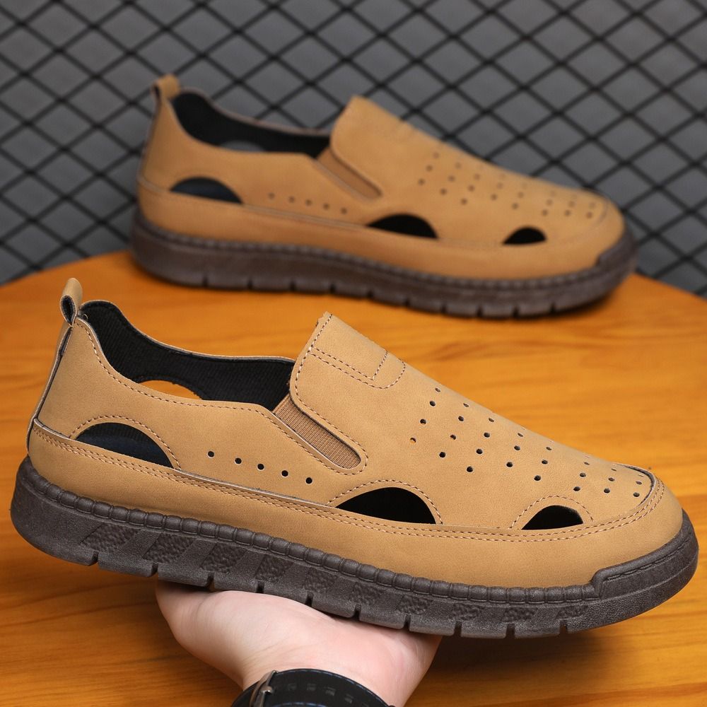Anniversary Celebration Special-Pri Men shoes official shoes Men shoes men open shoes Summer men's sandals super light holey shoes flat slippers casual shoes sandals casual shoes men's single shoes