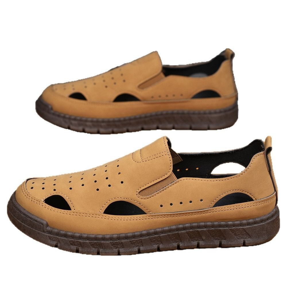 Anniversary Celebration Special-Pri Men shoes official shoes Men shoes men open shoes Summer men's sandals super light holey shoes flat slippers casual shoes sandals casual shoes men's single shoes