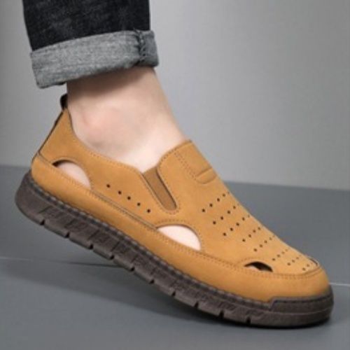 Anniversary Celebration Special-Pri Men shoes official shoes Men shoes men open shoes Summer men's sandals super light holey shoes flat slippers casual shoes sandals casual shoes men's single shoes
