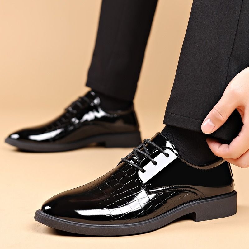 Anniversary Celebration Special-Priced Products Men shoes men official shoes Derbies High-end large-size men's business leather shoes with a sense of luxury, shiny formal shoes