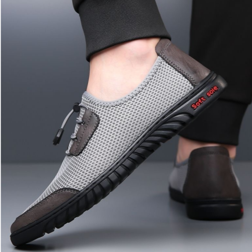 Men's summer breathable walking sandals mesh sports shoes soft thin casual shoes slip-on work shoes mens shoes flats shoes
