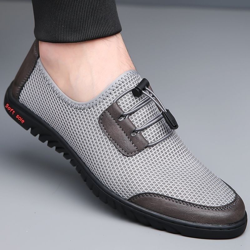 Men's summer breathable walking sandals mesh sports shoes soft thin casual shoes slip-on work shoes mens shoes flats shoes