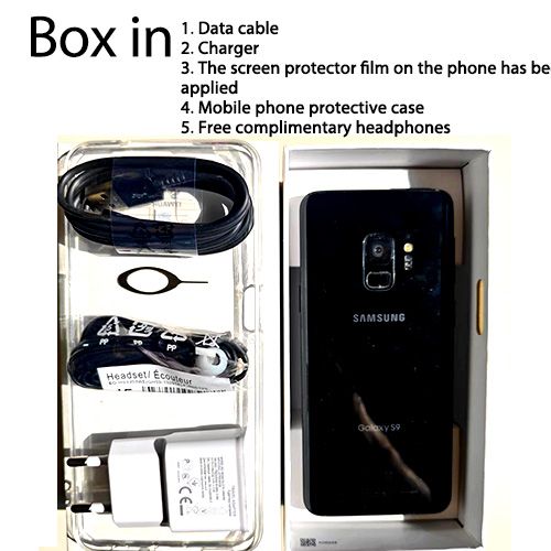 Refurbished Samsung s9 phone 100%Original 64GB Mobile Phone option A （edge dot）