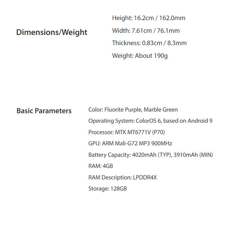 Refurbished OPPO A9 F11 128GB+6GB 6.5'' Face unlock 4040mAh Battery Smart Phones Dual SIM