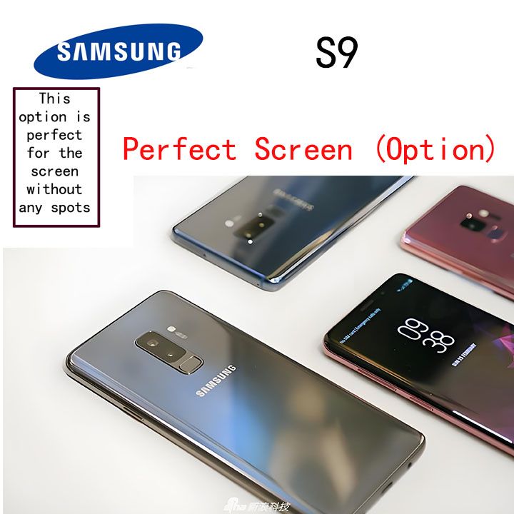 Refurbished Samsung s9 phone 100%Original 64GB Mobile Phone option A （edge dot）