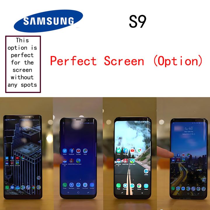 Refurbished Samsung s9 phone 100%Original 64GB Mobile Phone option A （edge dot）