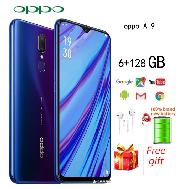 Refurbished OPPO A9 F11 128GB+6GB 6.5'' Face unlock 4040mAh Battery Smart Phones Dual SIM
