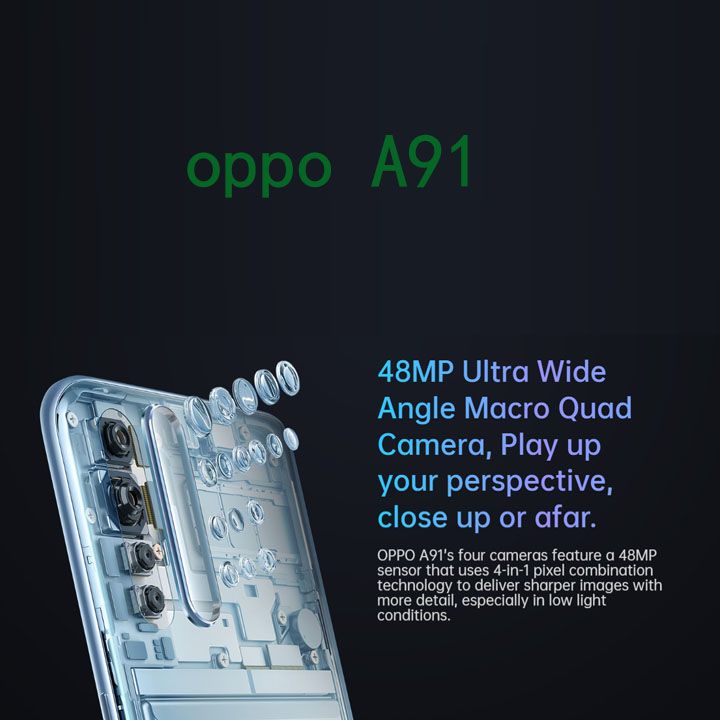 Refurbished OPPO A91 F15 Smart Phone 256GB 128GB 6.4" without Fingerprint unlock phone Dual SIM 4G phone Refurbished Phone SmartPhones Mobile Phones 128GB phone 4G Phone oppp phone smartphone A91 F15