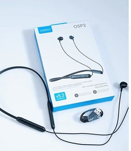 oteeto Bluetooth Neckband, 13 Hrs Playtime, All-Day Comfort, Ultra Light, Deep Bass, The Ultimate Bluetooth Earphones - Black