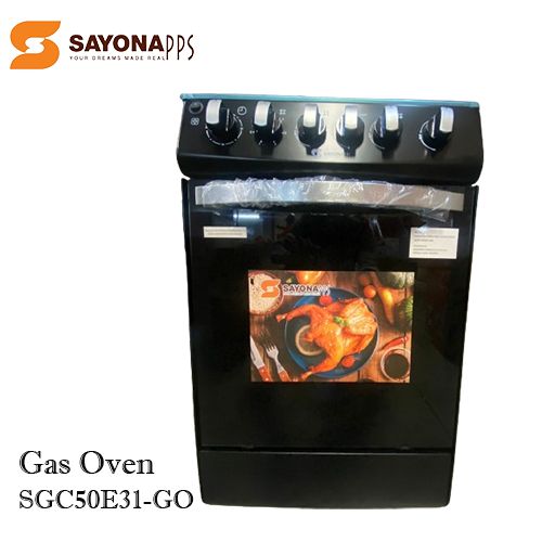 New Arrival Sayona SGC 50E31-GO Free Standing Gas Cooker, 50*55 Size with Gas oven 3 gas burners and 1 electric plate Standing Gas Cookers