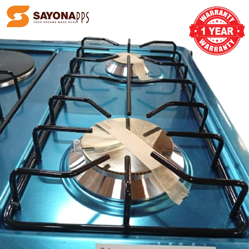 FREE GIFT!! Sayona SGC50E31-EO Free Standing Electric Cooker, 50*55 Size with Electric oven 3 gas burners and 1 electric plate Standing Gas Cooker(Free powerbank)