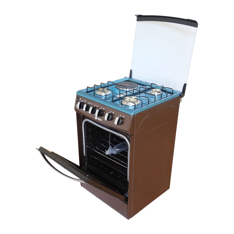 FREE GIFT!! Sayona SGC50E31-EO Free Standing Electric Cooker, 50*55 Size with Electric oven 3 gas burners and 1 electric plate Standing Gas Cooker(Free powerbank)