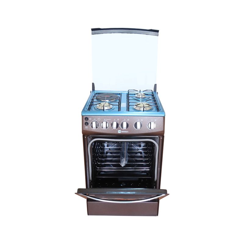 FREE GIFT!! Sayona SGC50E31-EO Free Standing Electric Cooker, 50*55 Size with Electric oven 3 gas burners and 1 electric plate Standing Gas Cooker(Free powerbank)