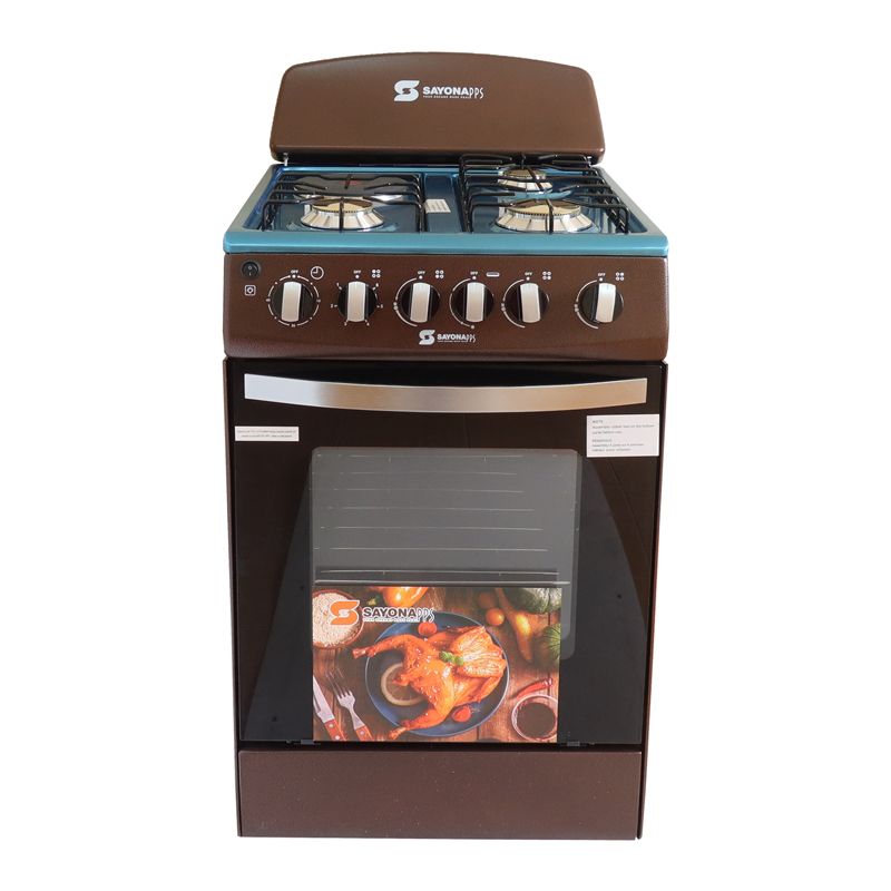 New Arrival Sayona SGC 50E31-GO Free Standing Gas Cooker, 50*55 Size with Gas oven 3 gas burners and 1 electric plate Standing Gas Cookers