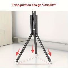 Jaza Keja 9 Hook Clothes Tree Simple Iron Coat Rack Coats Bags Scarves Household Hanger Storage Organizer Rack Portable Hat Clothes Stand