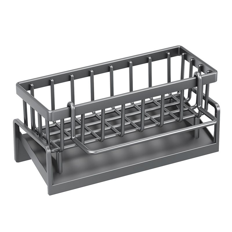 Jaza Keja Self-draining Sink Shelf Stainless Steel Kitchen Sink Drain Rack Soap Sponge Holder Kitchen Sink Organizer
