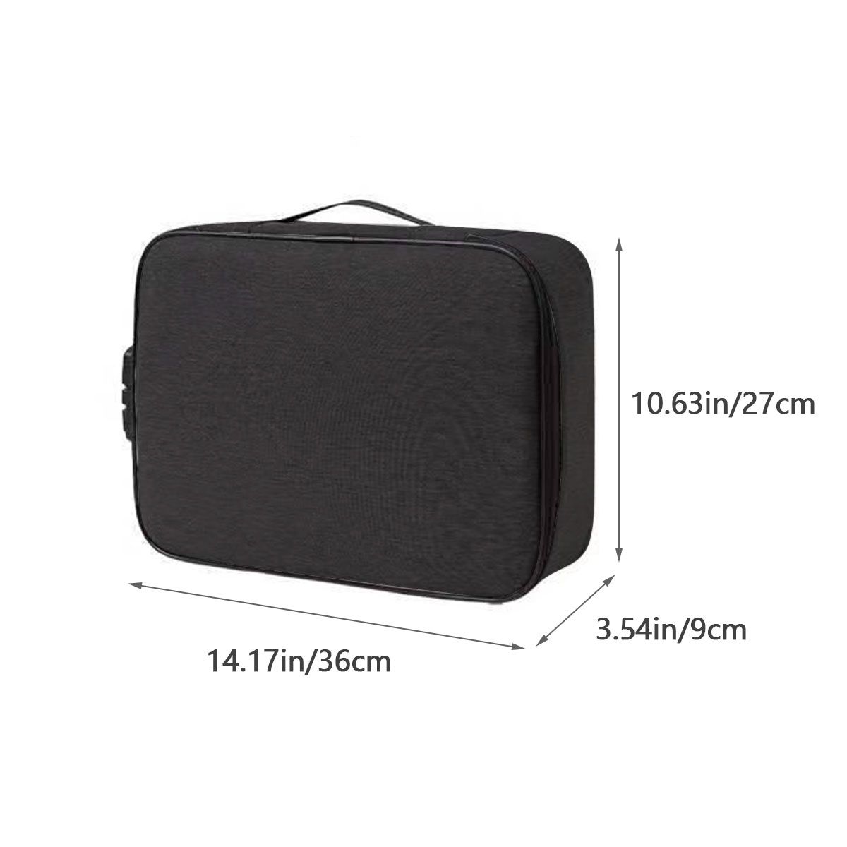 Jaza Keja 3 Layers Document Storage Bag with Lock Waterproof File Organizer Large Capacity Storage Bag
