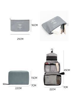 [Buy More Save More]Jaza Keja 7Pcs Set Travel Organizer Storage Bags Suitcase Packing Cubes Cases Portable Wardrobe Luggage Clothes Shoe Pouch Fold